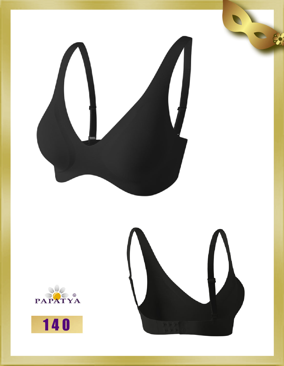 Laser Cut V-Neck Padded Bra 140