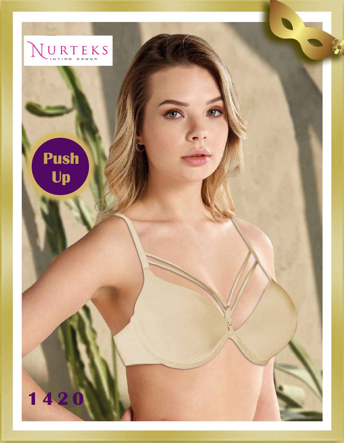 Nurteks Underwear Push Up Bra 1420 B Beige