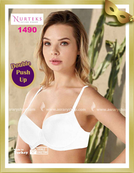 Nurteks Underwear Extra Push Up Bra 1490 B White