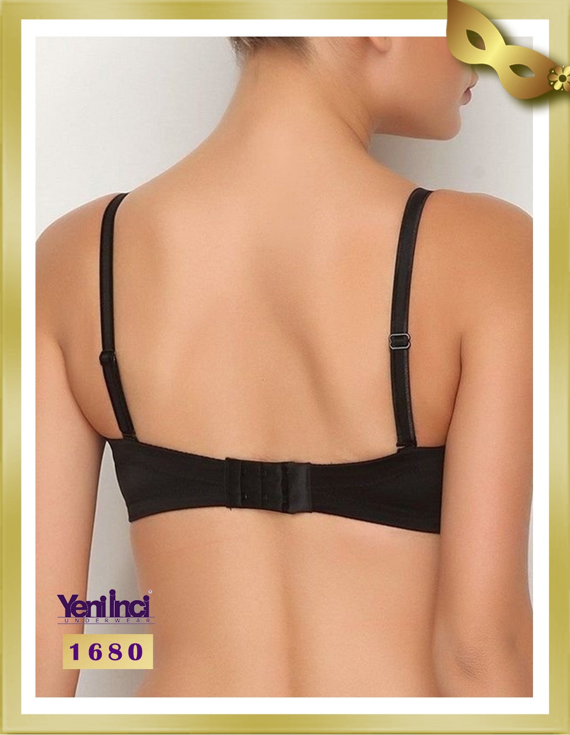 YENİ İNCİ Minimizing Strapless Bra 1680 Black