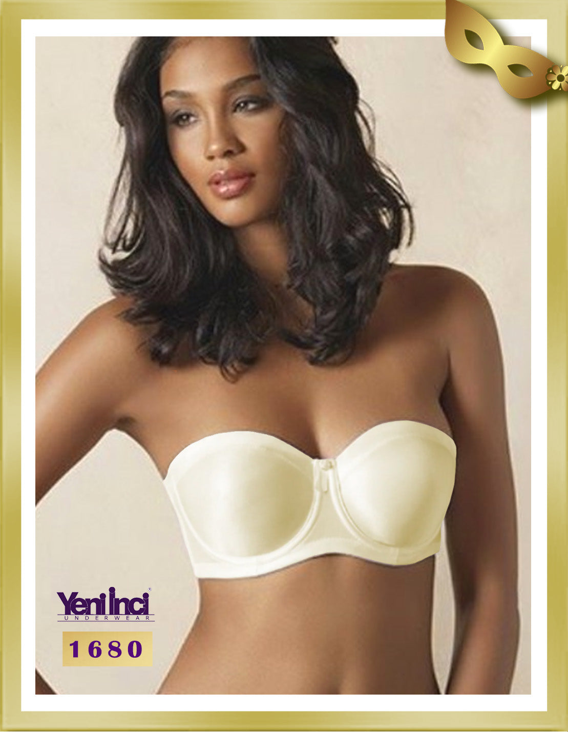 YENİ İNCİ Minimizing Strapless Bra 1680 C Beige