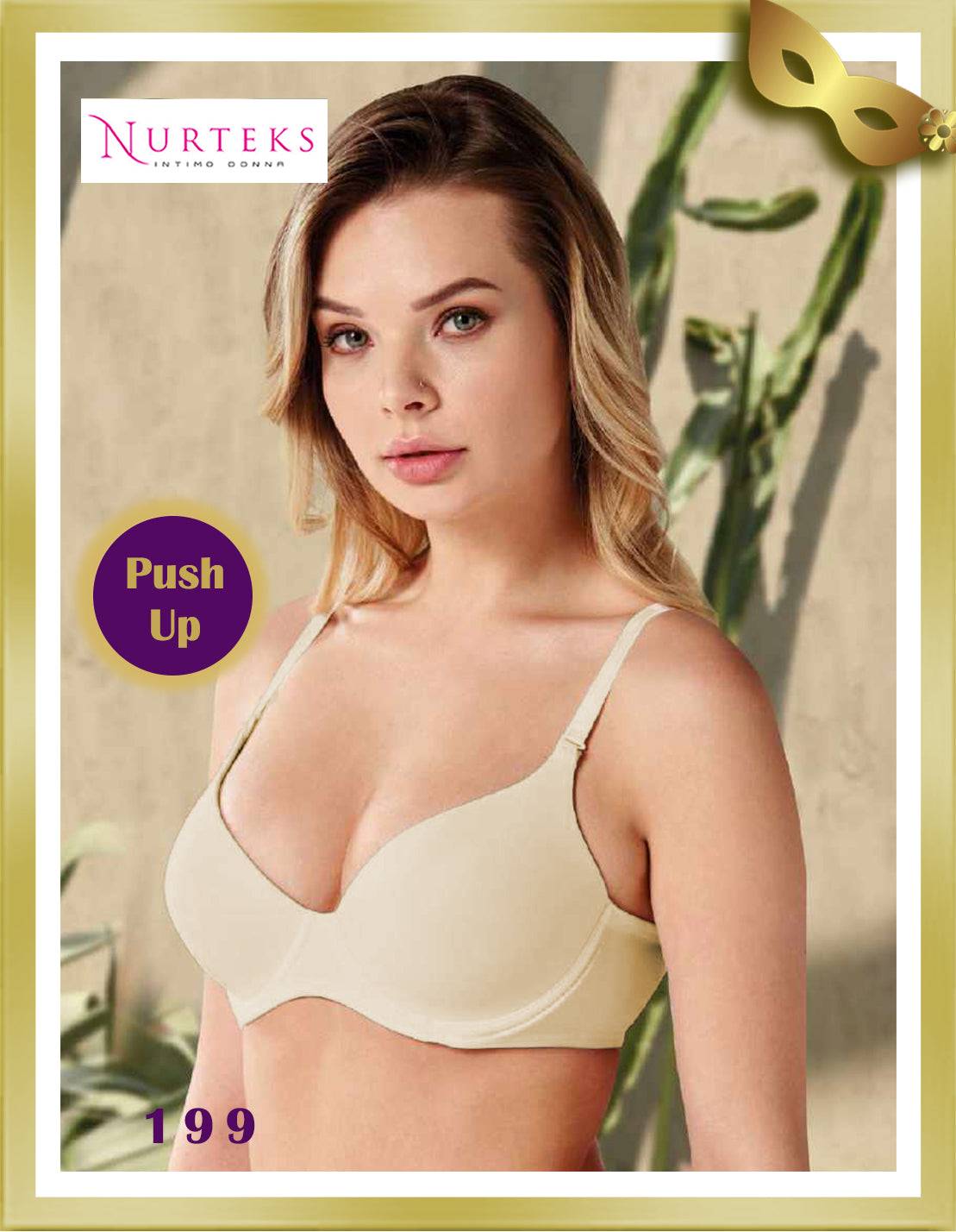Nurteks Underwear Push Up Bra 199 B Beige