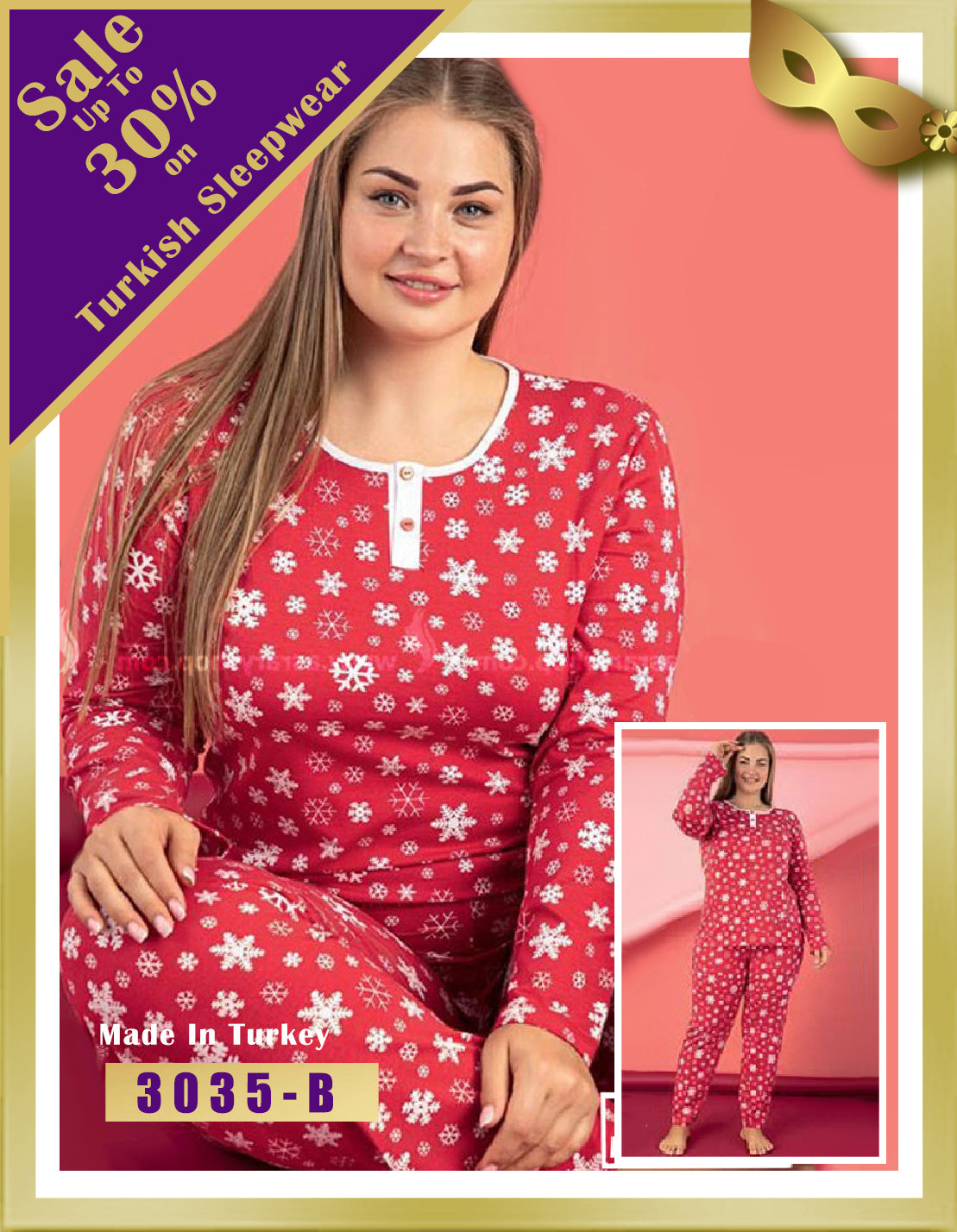 Special Size Long Cotton Pajamas 3035-B