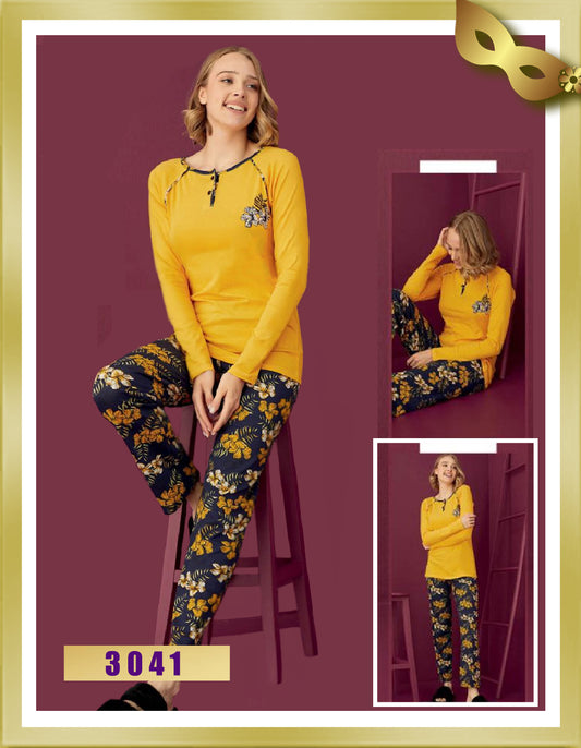 Long Cotton Pajamas 3041