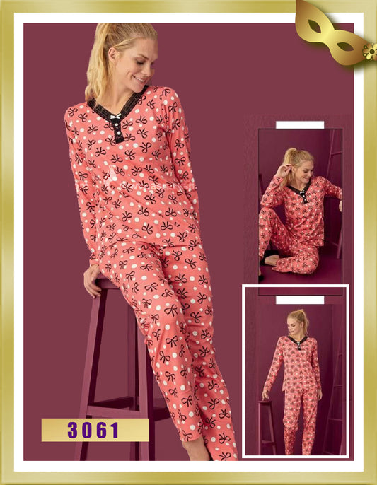 Long Cotton Pajamas 3061-KP