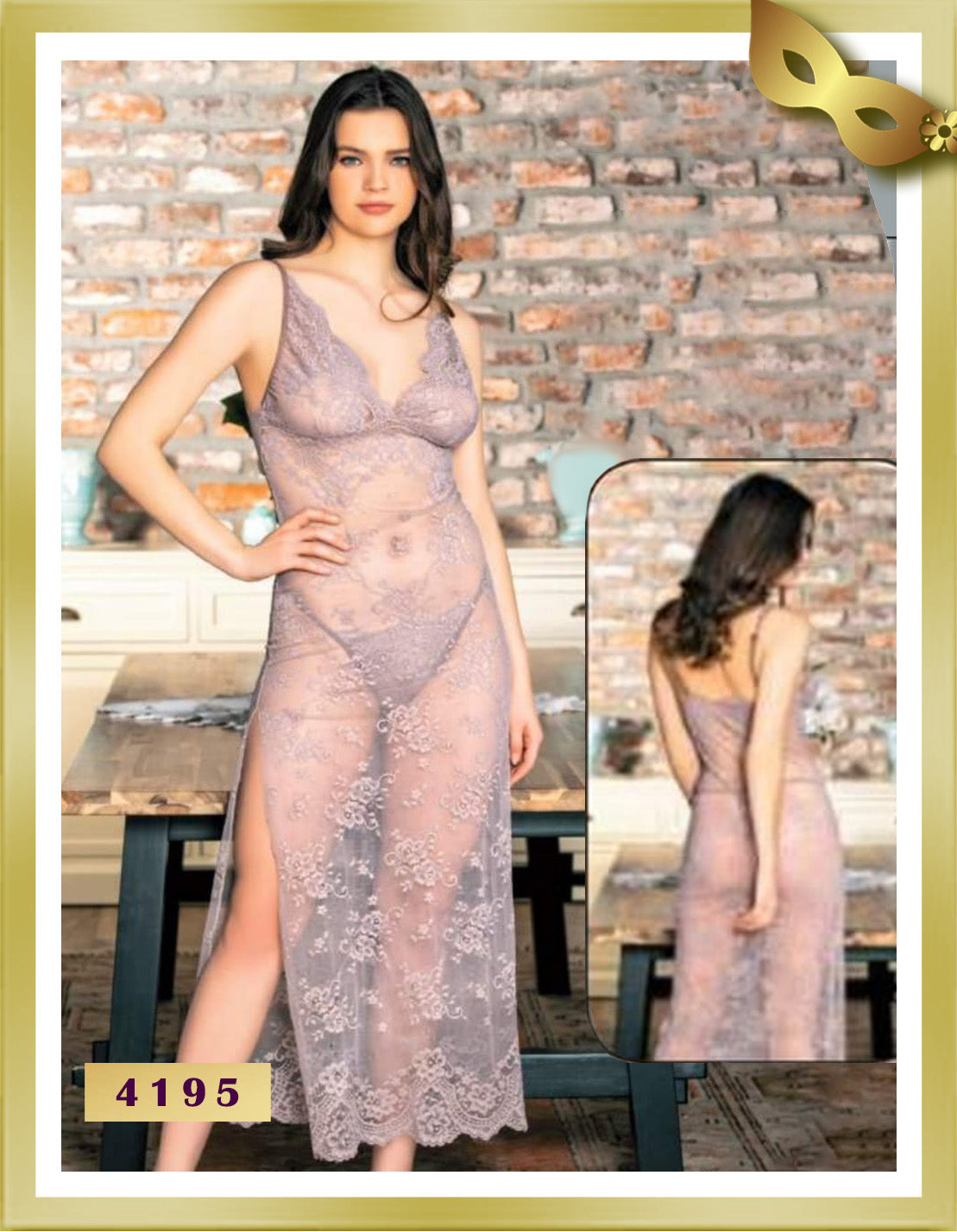 Dance Transparent Lace Lingerie Nightgown 4195 – Asrary Shop