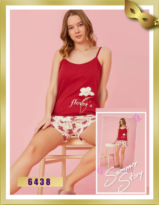 Straps Short Pajamas 6438