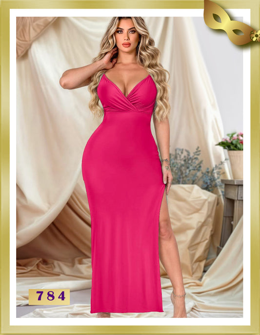 Dots Special Size Long Open Lingerie Nightgown 784 Foshia Free size