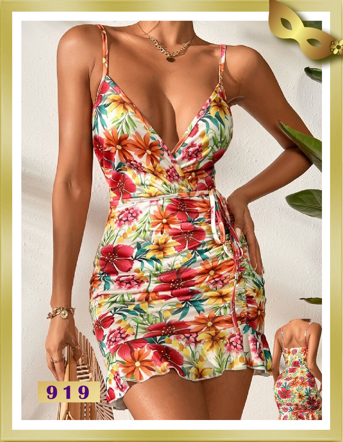 Dots Viscose Floral Print Day Dress 919 Free Size Off-White
