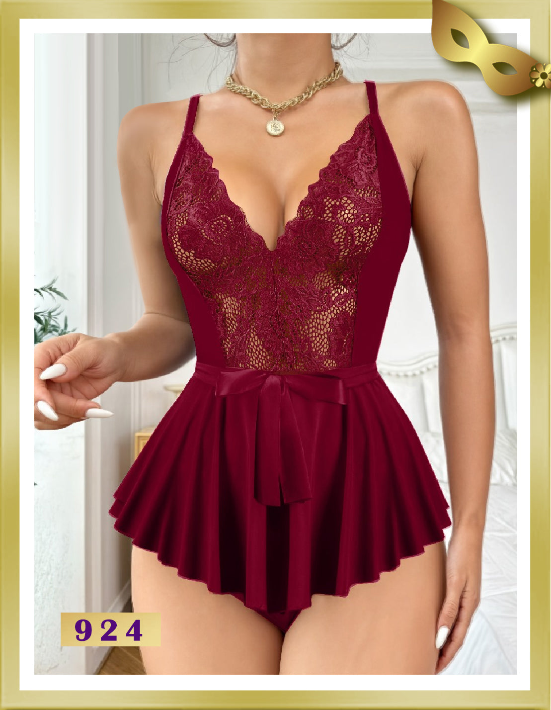 Viscose Babydoll with Lace 924