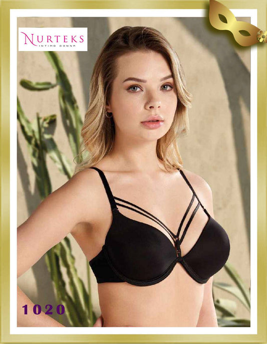Nurteks Underwear Non-Push Up Bra 1020 B Black