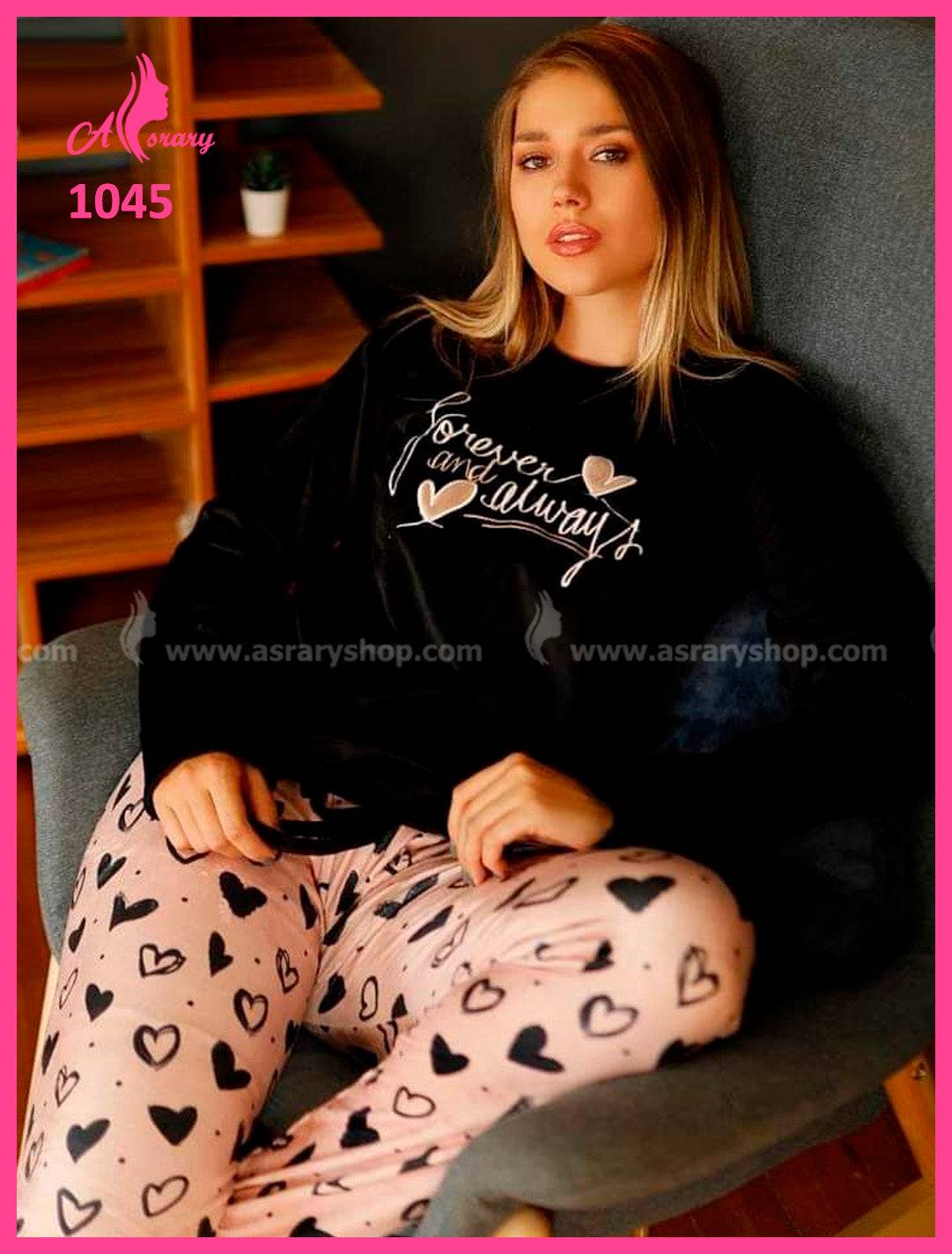 Split Velvet Pajamas 1045