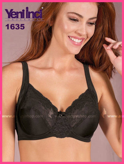 YENİ İNCİ Lace Underwired Contouring Bra 1635 Black