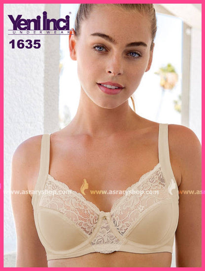 YENİ İNCİ Lace Underwired Contouring Bra 1635 Skin