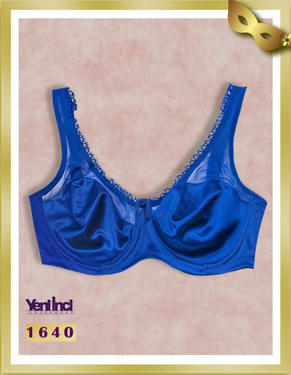 YENİ İNCİ Lace Minimizer Underwire Bra 1640 Blue