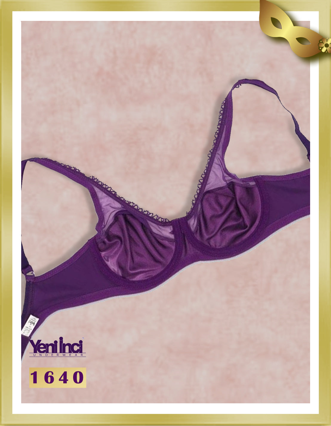 YENİ İNCİ Lace Minimizer Underwire Bra 1640 Purple