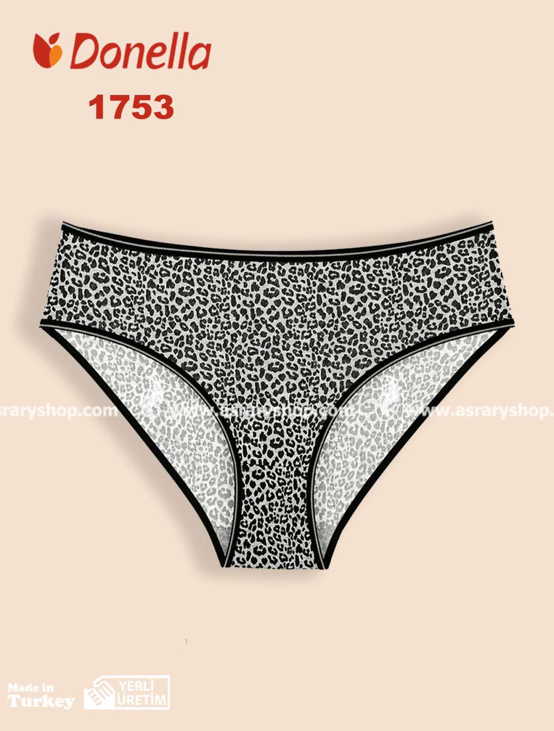 Donella Cotton Printed Brief 1753 2XL Tiger