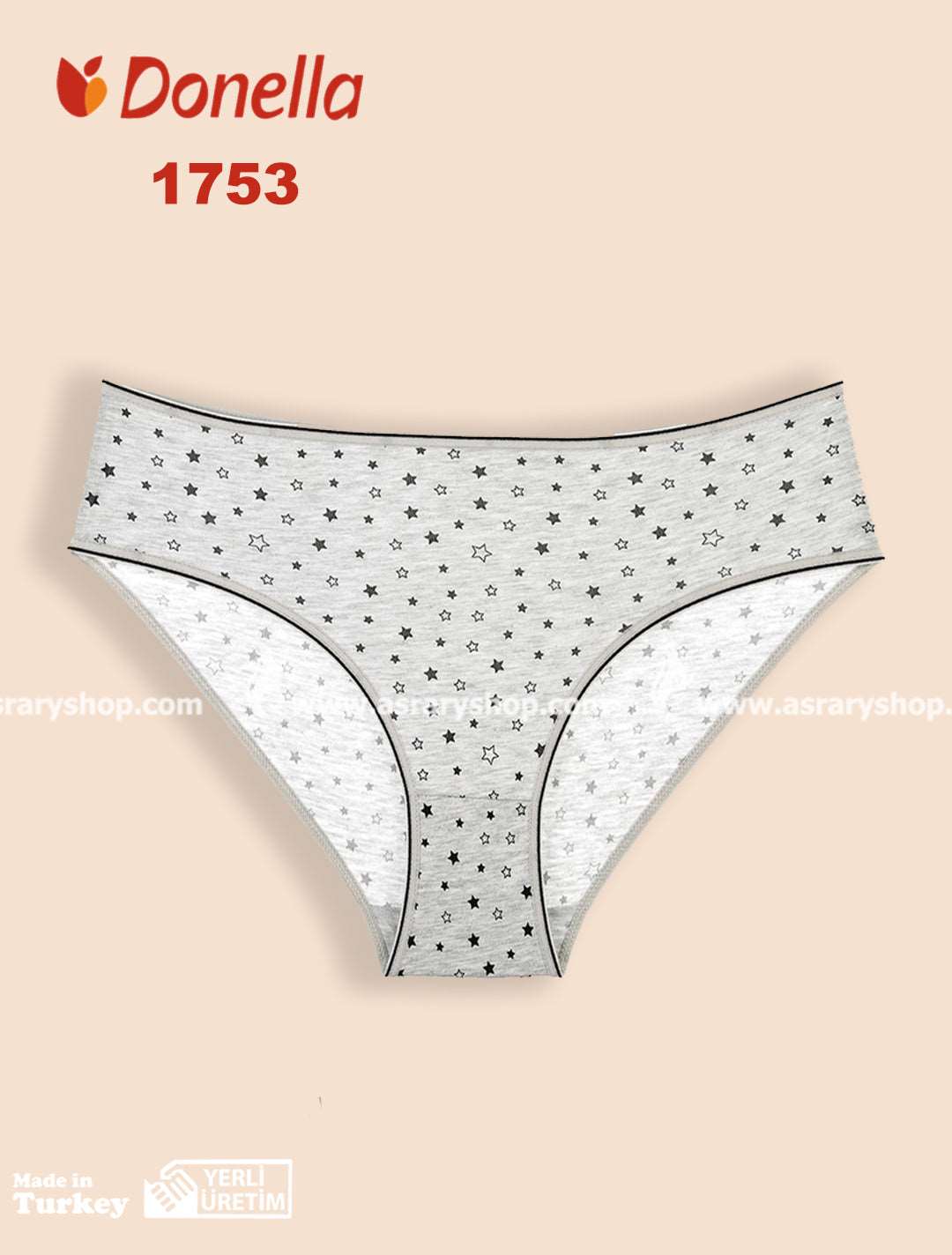 Donella Cotton Printed Brief 1753 2XL Stars