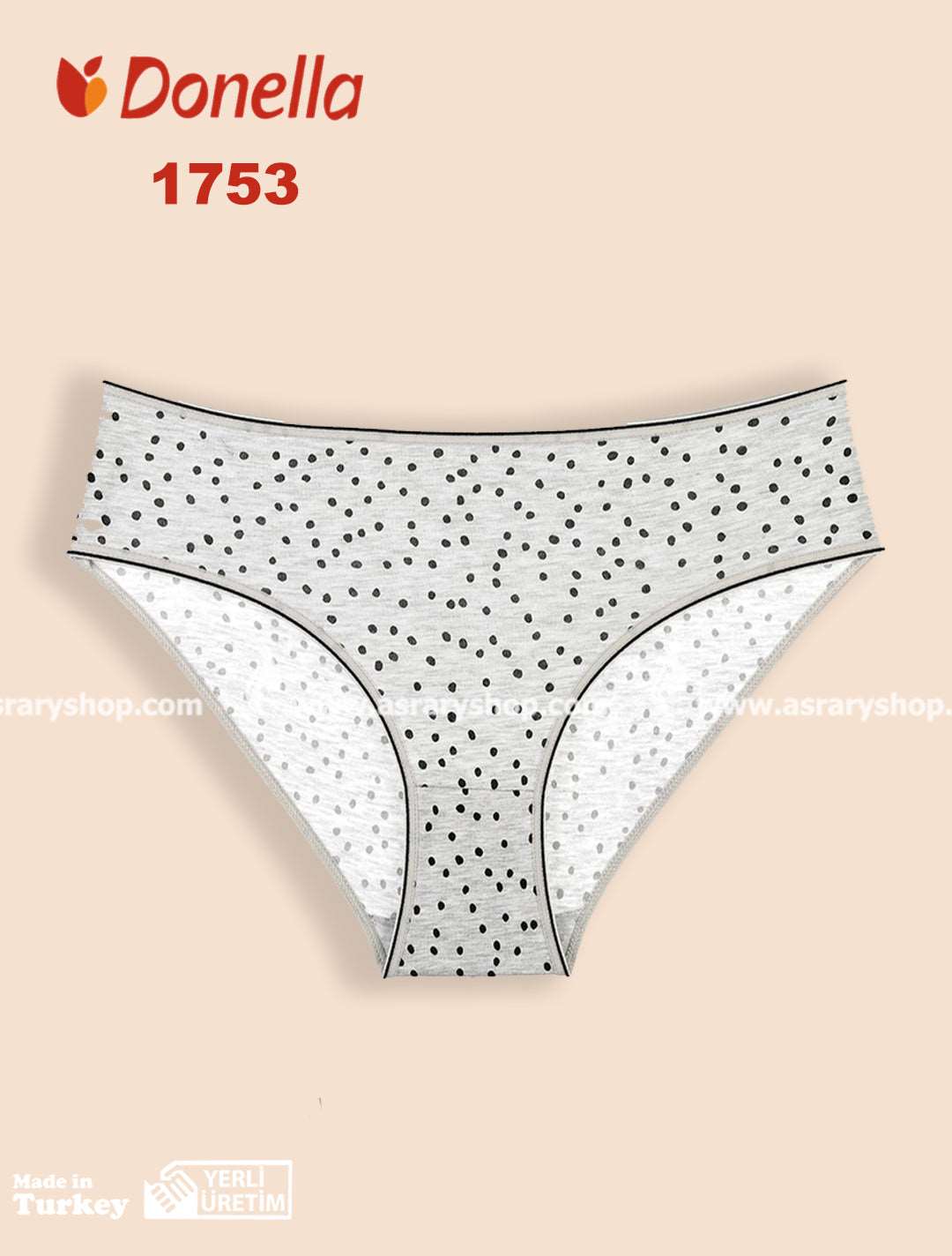 Donella Cotton Printed Brief 1753 2XL Dots