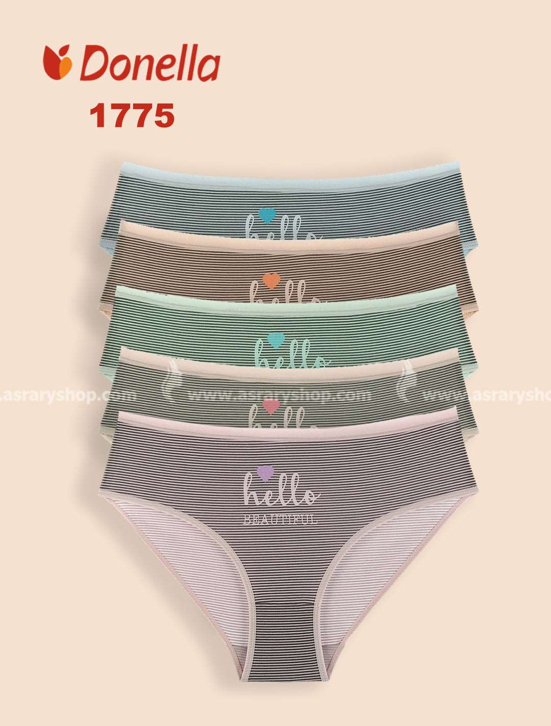 Donella Cotton Printed Striped Brief 1775