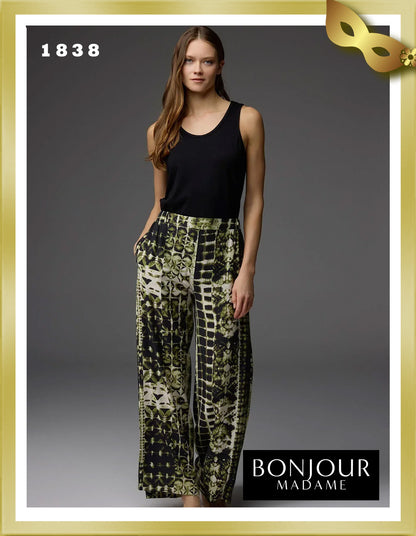 Bonjour Viscose Dressing Gown Bustier Trouser Set 1838
