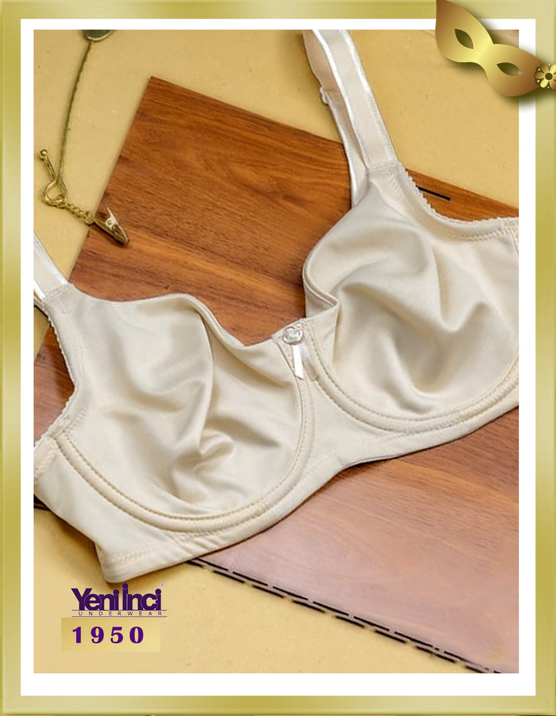 YENİ İNCİ Basic Underwire Minimizer Bra 1950 Beige