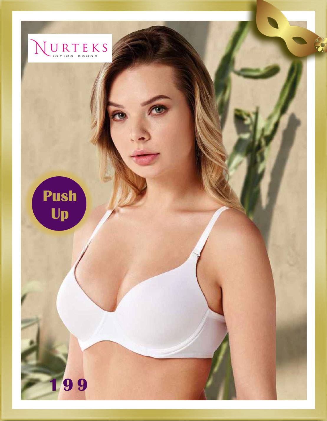 Nurteks Underwear Push Up Bra 199 White B