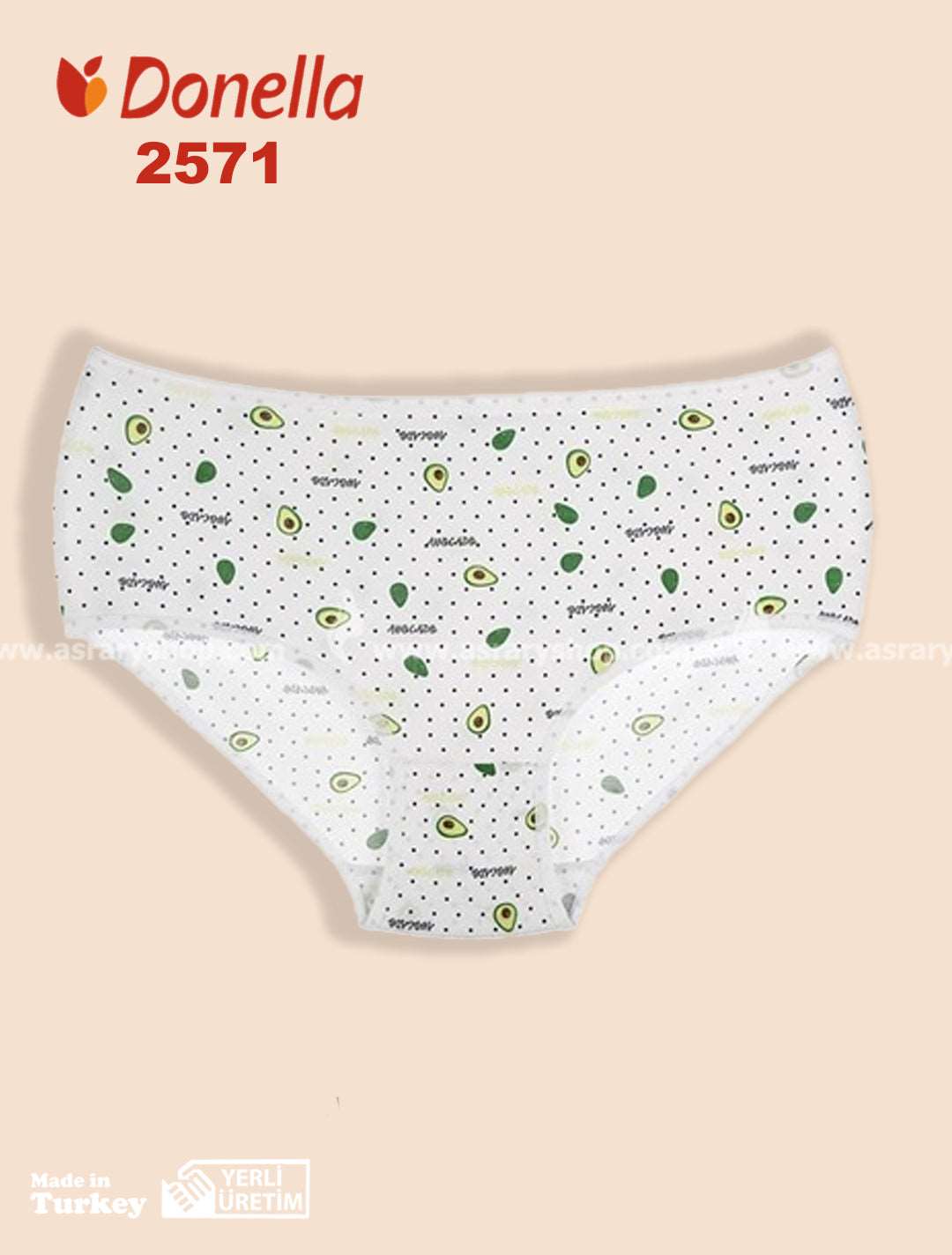 Donella Cotton Avocado Full Brief 2571 White-Nebula