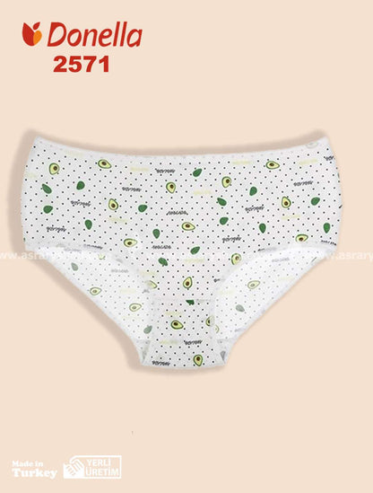 Donella Cotton Avocado Full Brief 2571 White-Nebula