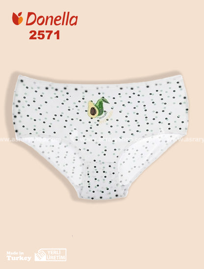 Donella Cotton Avocado Full Brief 2571 White