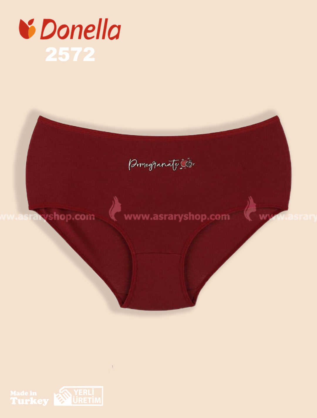 Donella Cotton Pomegranate Full Brief 2572 3XL Pohutukawa