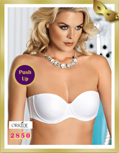 Orkide Strapless Push Up Bra 2850 White B