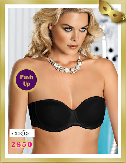 Orkide Strapless Push Up Bra 2850 Black B