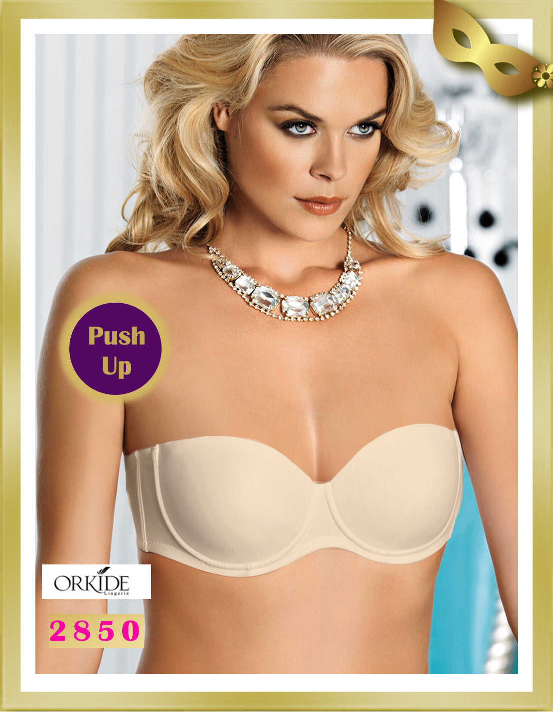 Orkide Strapless Push Up Bra 2850 Skin B