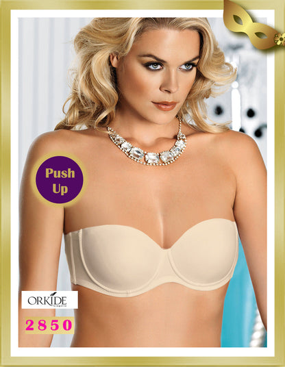 Orkide Strapless Push Up Bra 2850 Skin B