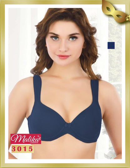 Malika Cotton Control Full Cup Minimizer Bra 3015 Navy