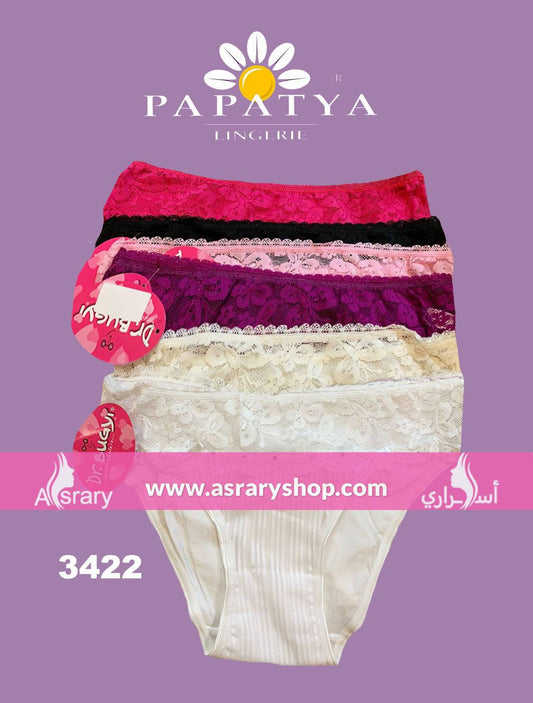 Papatya Cotton with Lace Panty 3422 M-L