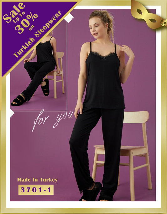 Cotton Long Straps Pajama 3701-1