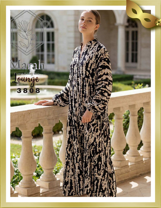 Marah Lounge Classic Shadows” Midi Dress 3808