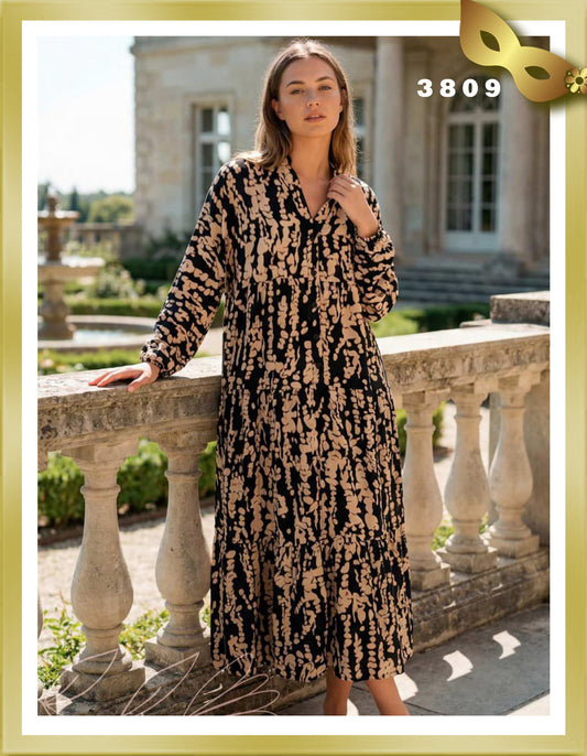 Marah Classic Shadows” Midi Dress 3809