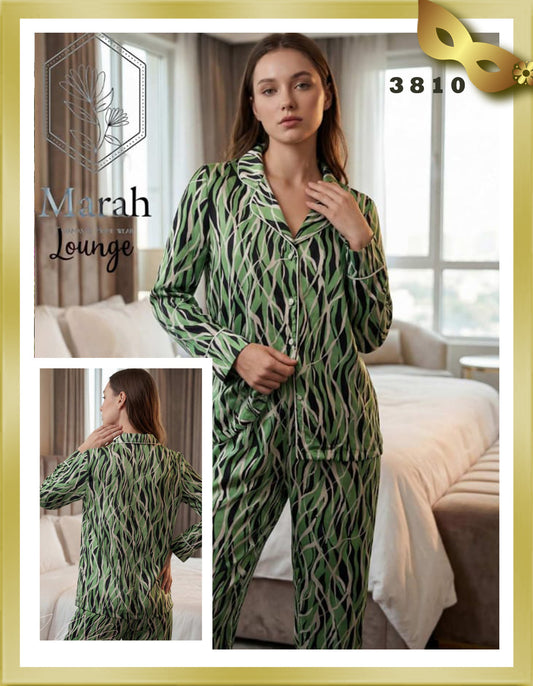 Marah Long Sleeves Satin Pajamas 3810