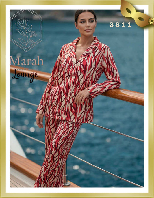 Marah Long Sleeves Satin Pajamas 3811