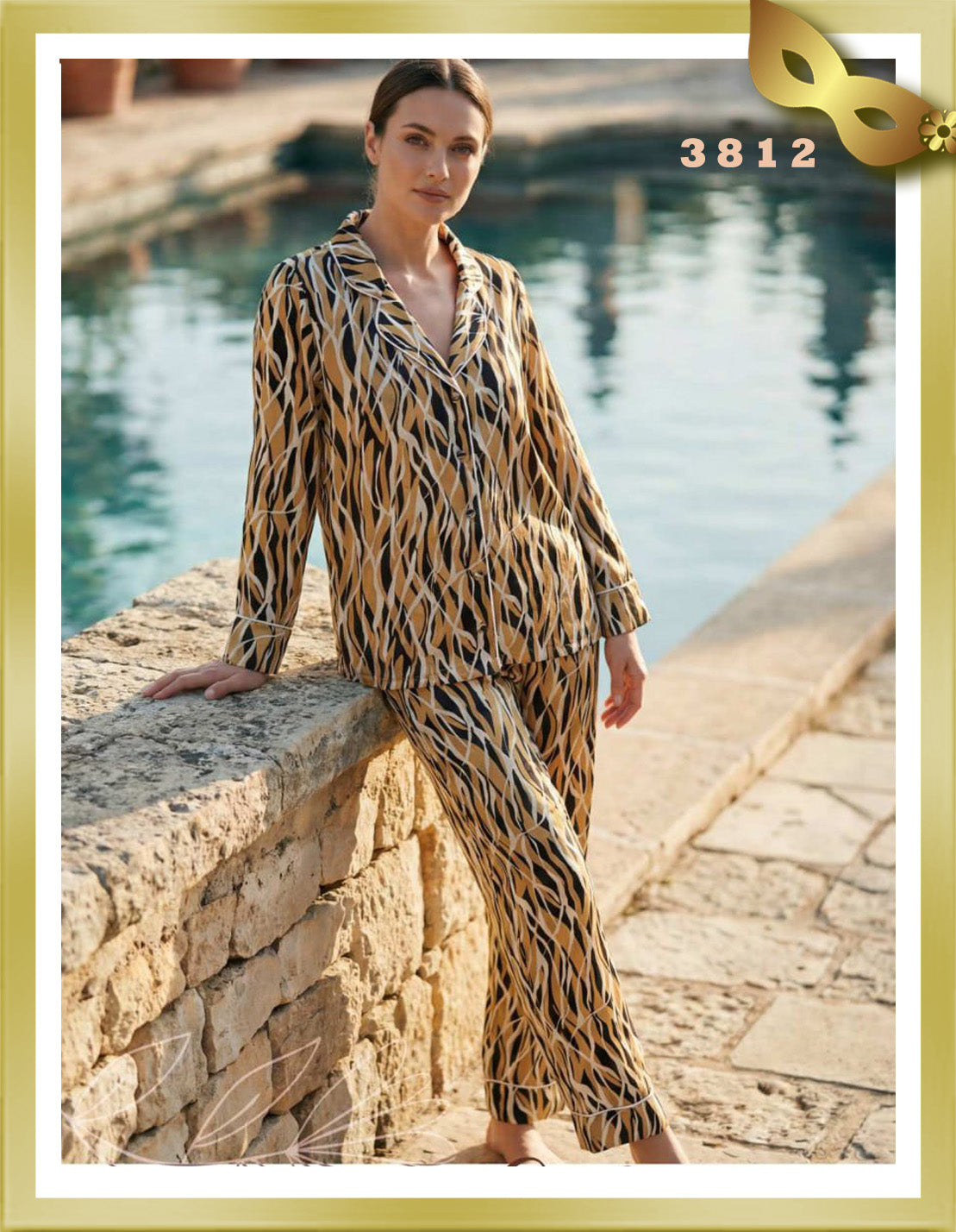 Marah Lounge Long Sleeves Satin Pajamas 3812