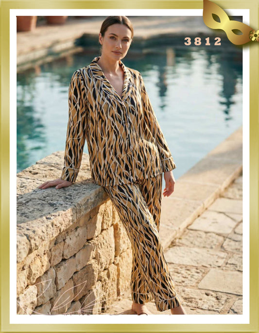 Marah Long Sleeves Satin Pajamas 3812