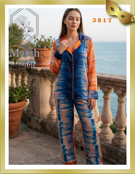 Marah Lounge Long Sleeves Satin Pajamas 3817
