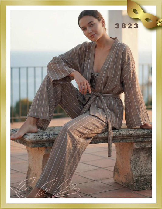 Marah Lounge Linen 3-Piece pajama 3823