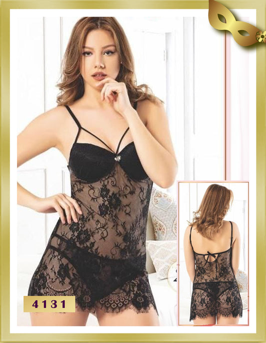 Dance Transparent Lace Babydoll 4131