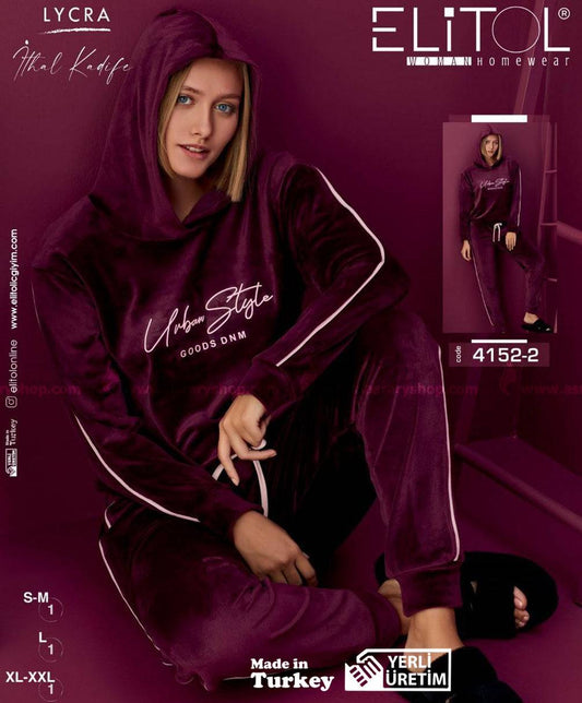 Elitol Velvet Pajamas 4152-2 XL-2XL