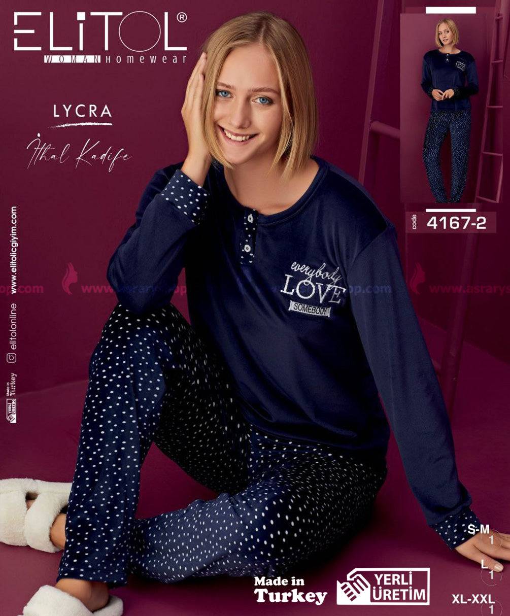 Elitol Velvet Pajamas 4167-2