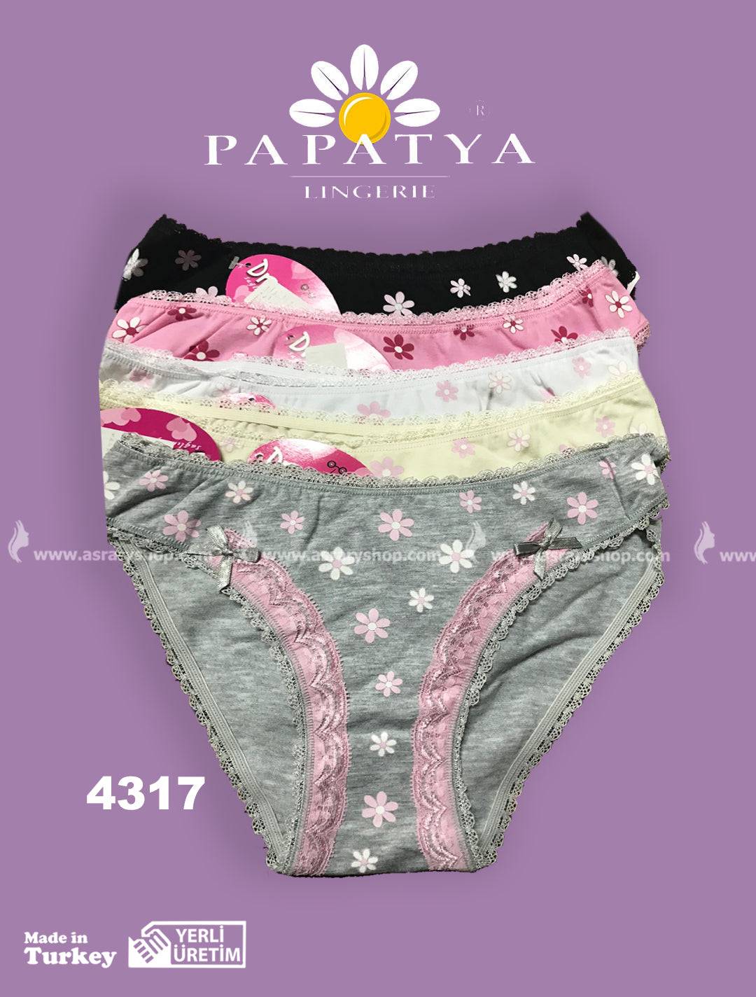 Papatya Cotton with Lace Panty 4317 M-L